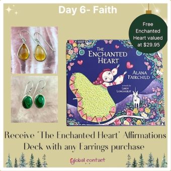 Bonus Enchanted Heart Affirmations Card Deck with purchase of Earrings